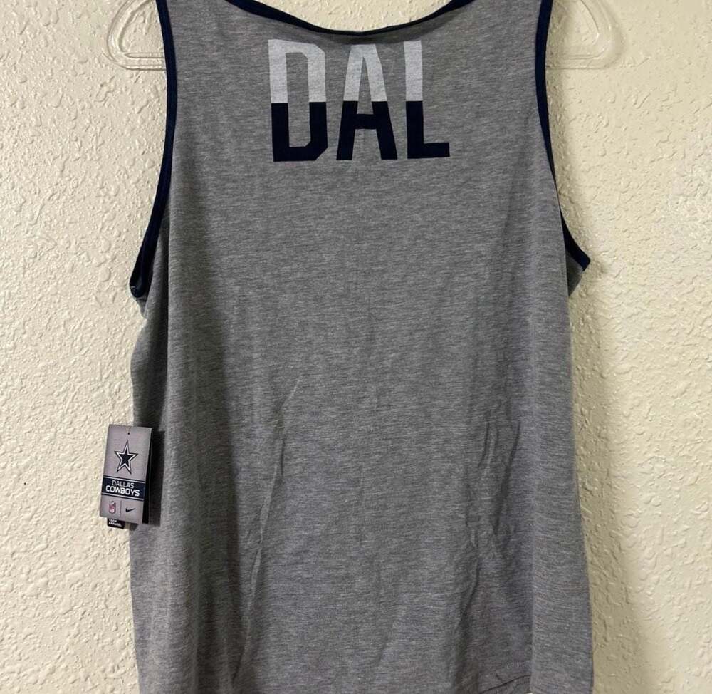 Nike Dallas Cowboys Women's Star Graphic Tank Top Grey Size XL - Picture 5 of 5